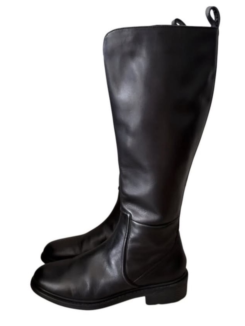Geox Black Long Knee High Italian Patent Leather Boots Over Under The Goth Y2K